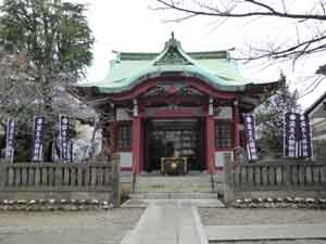 筑土八幡神社　田村虎蔵旧居跡